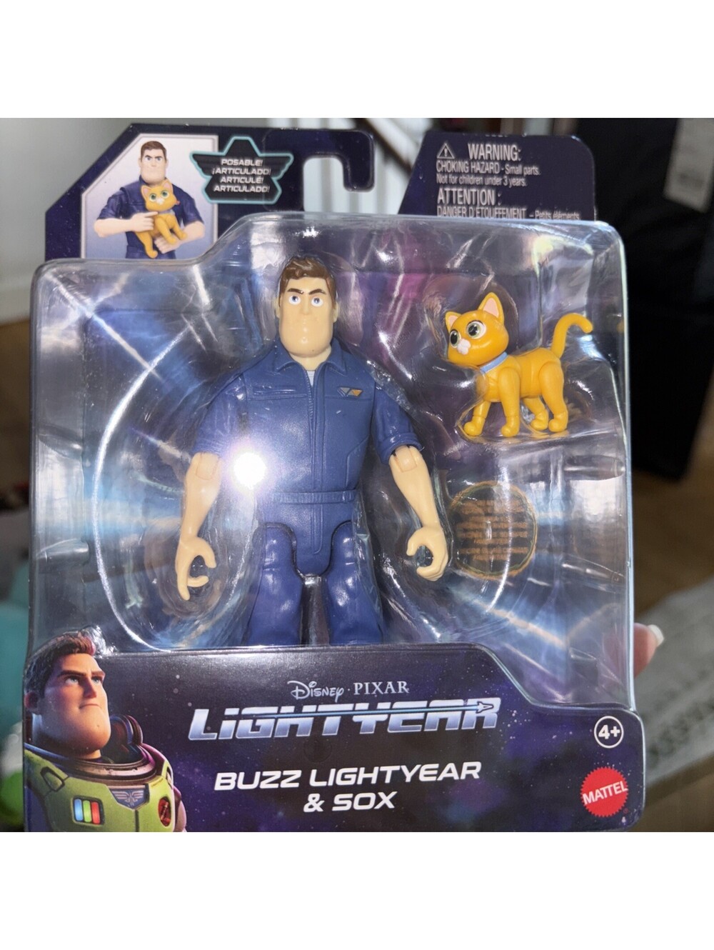 ⚡Disney Pixar 2022 LIGHTYEAR Movie Buzz Lightyear & Sox Figure Christmas Gift